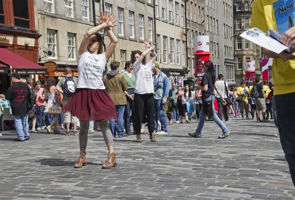 Edinburgh festival randale — Stockfoto