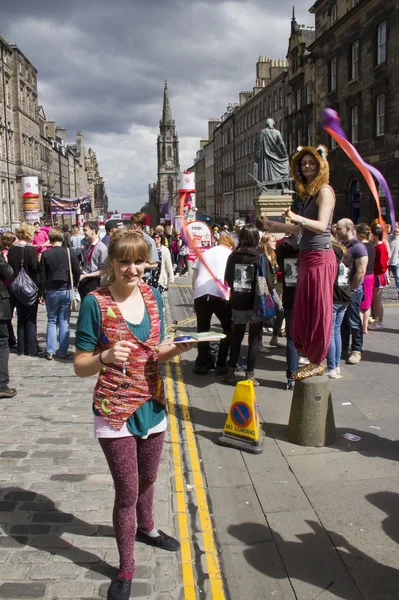 Wykonawcy na festiwalu w Edynburgu — Zdjęcie stockowe