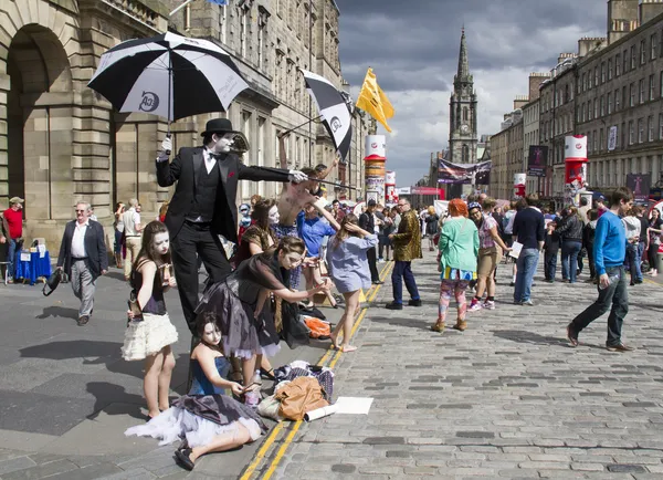 Edinburgh festival randale — Stockfoto