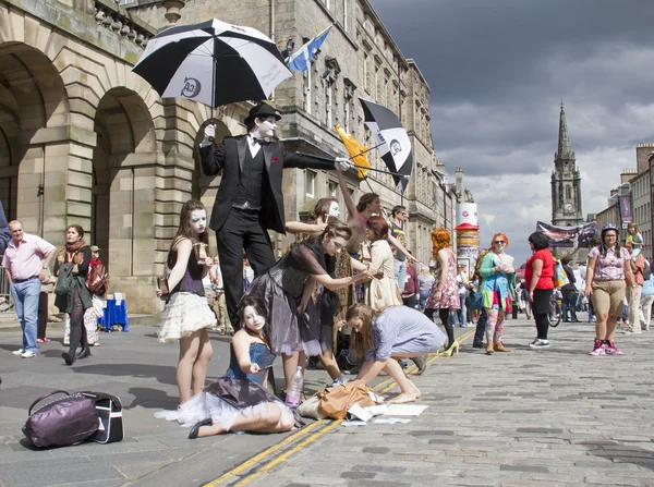 Interpreti al Festival di Edimburgo — Foto Stock