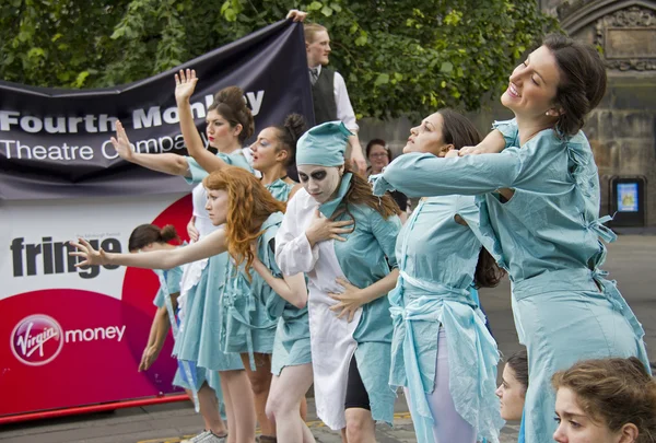 Peformers no Festival de Edimburgo Fringe — Fotografia de Stock