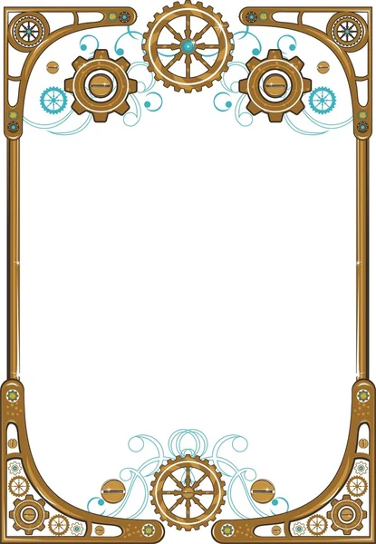 Steampunk style frame — Stock Vector