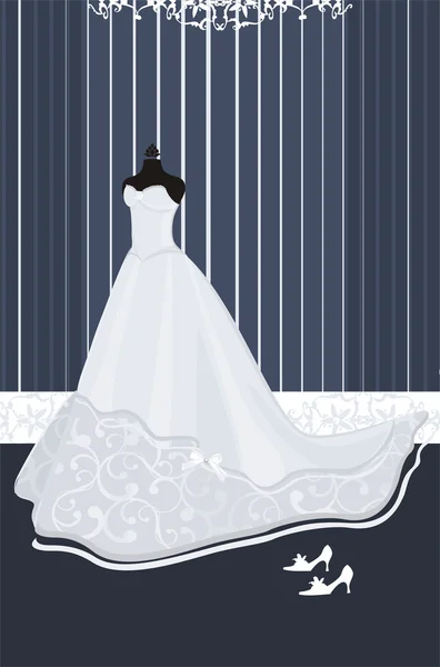 Gaun pengantin - Stok Vektor