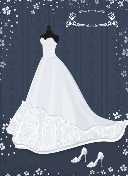 Свадебное платье — стоковый вектор