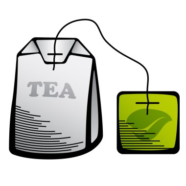 green tea bag icon clipart