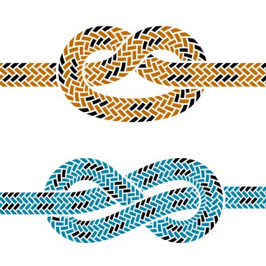 climbing rope knot symbols clipart
