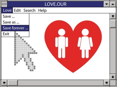 our love save forever clipart