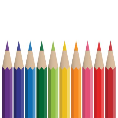 colored crayons clipart