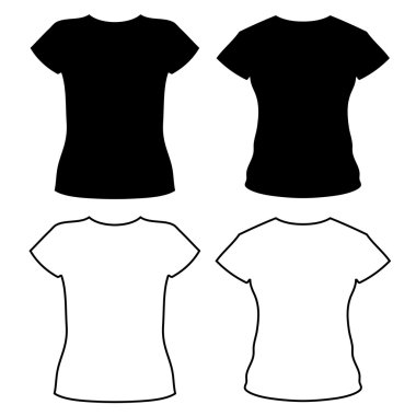 t-shirt silhouettes clipart