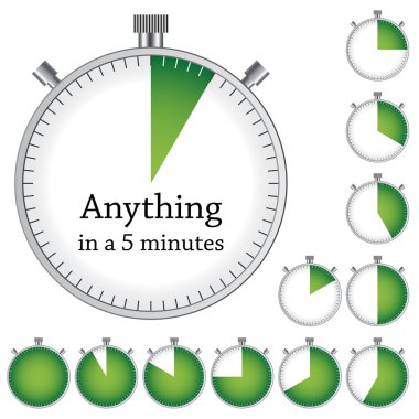 timer - easy change time every one minute clipart