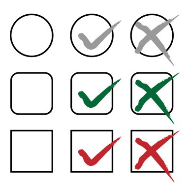 grunge check marks clipart