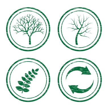 scratched eco stamps clipart