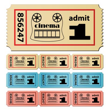 cinema tickets clipart