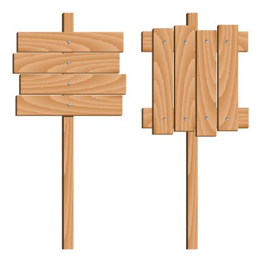 wooden signs clipart