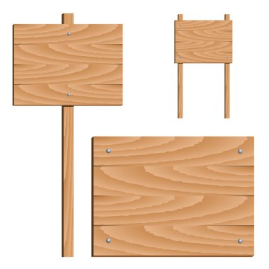 wooden signs clipart