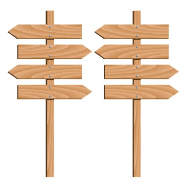 wooden direction arrows clipart