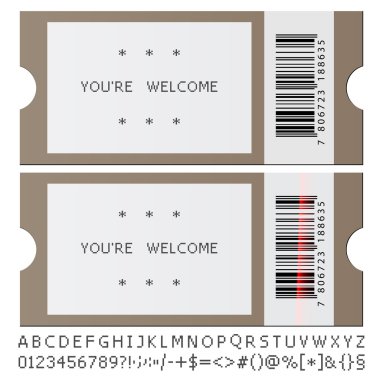 modern tickets clipart