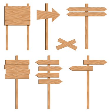 wooden signs clipart