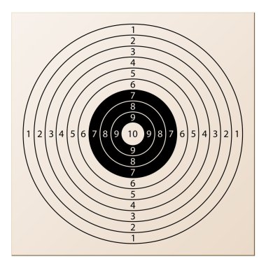 paper rifle target clipart