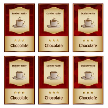 chocolate labels clipart