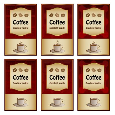 coffee labels clipart