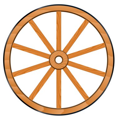 old Wooden Wheel clipart