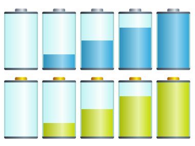 symbols of battery level clipart