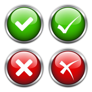 check mark buttons clipart