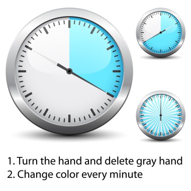 timer - easy change time every one minute clipart