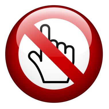 no touch mark clipart