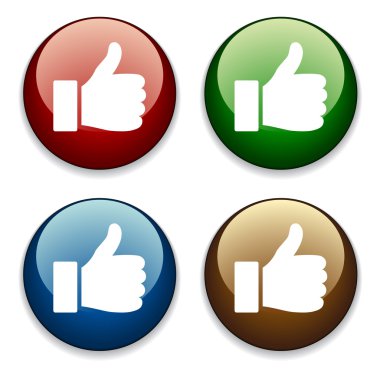 thumbs up buttons clipart