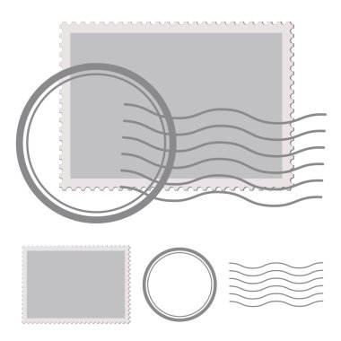 blank post stamp clipart