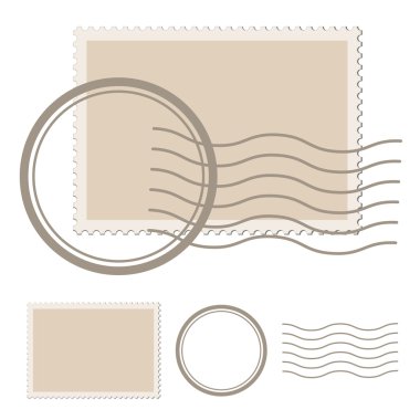 blank post stamp clipart