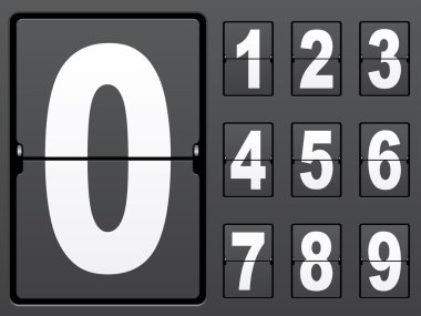 number of mechanical panel clipart