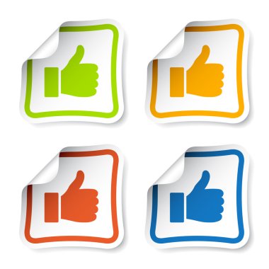 thumb up stickers clipart