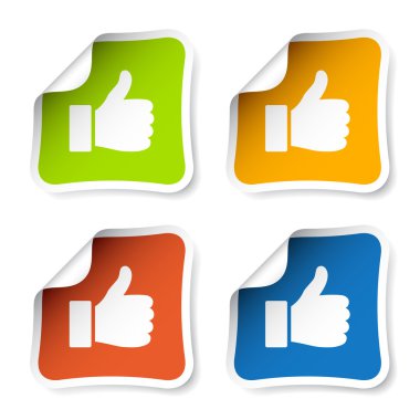 thumb up stickers clipart