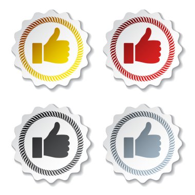 thumb up stickers clipart