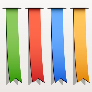 colored ribbon stripes clipart