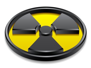 3d shiny radiation symbol clipart
