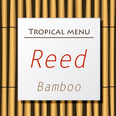 white banner hang on bamboo clipart