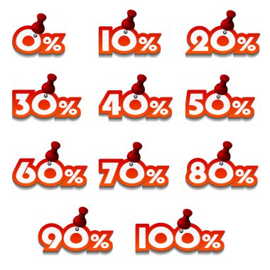 attached promotional percentage numbers clipart
