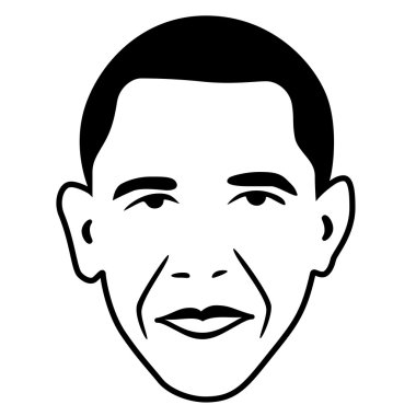 Barack Obama - president of USA clipart