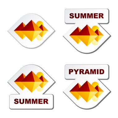 summer egypt pyramid stickers clipart