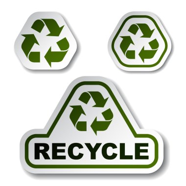 recycle green arrow stickers clipart