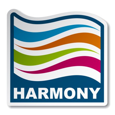 Harmony soyut dalga sticker