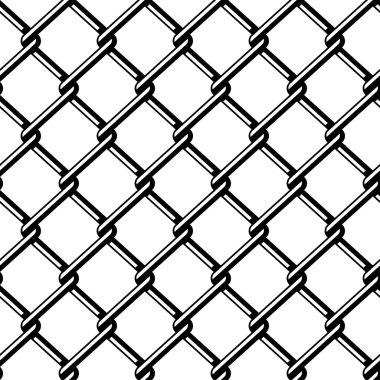 wire fence seamless black silhouette clipart