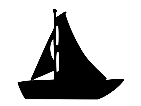 Zeilboot silhouet — Stockvector