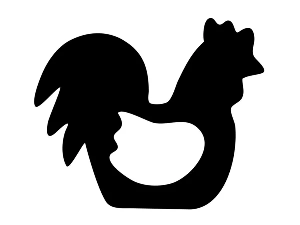 Silueta de polla — Archivo Imágenes Vectoriales
