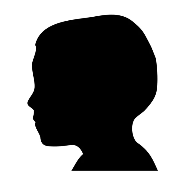 Силуэт головы мальчика — стоковый вектор