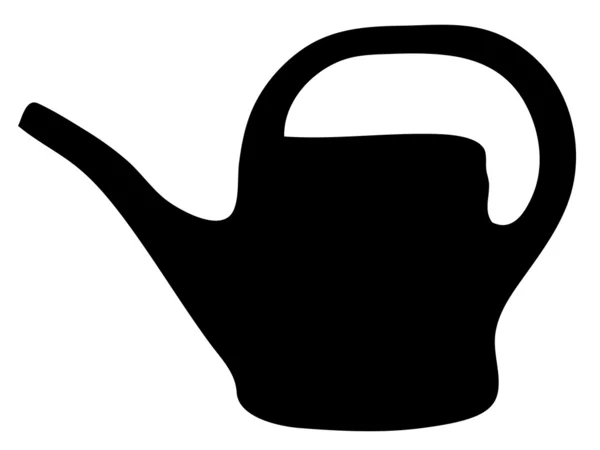 Watering can silhouette — Stock Vector